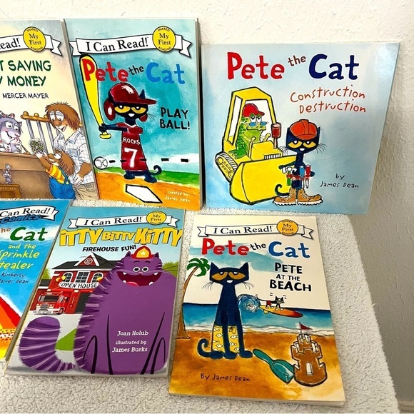 Pete the Cat Bundle of (8) Books Perfect Pizza Party, Pete’s Big Lunch, Etc,.EUC - Picture 3 of 6